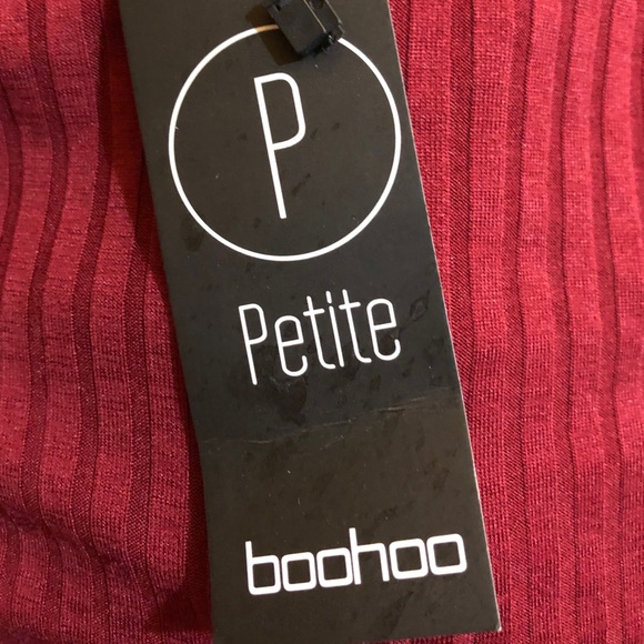 Boohoo Burgundy Red Crop Top - Picture 4 of 8